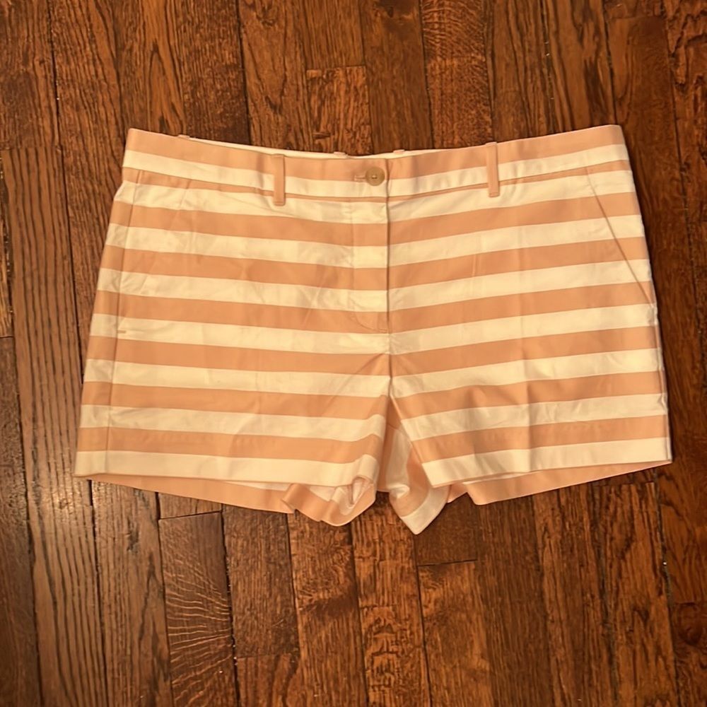 Gap Sz 12 *Paris Chic* 🌺COQUETTE🌺 Blush French Wide Stripe Cotton Trouser Shorts